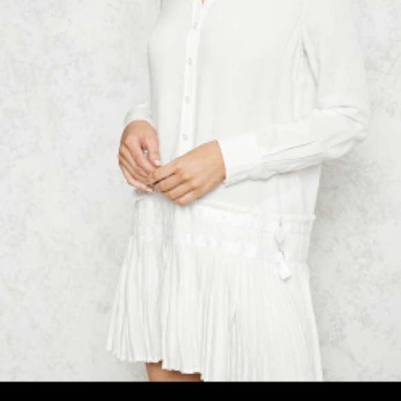 Pleated Mini Shirt Dress 2000106810 - Picture 2 of 2